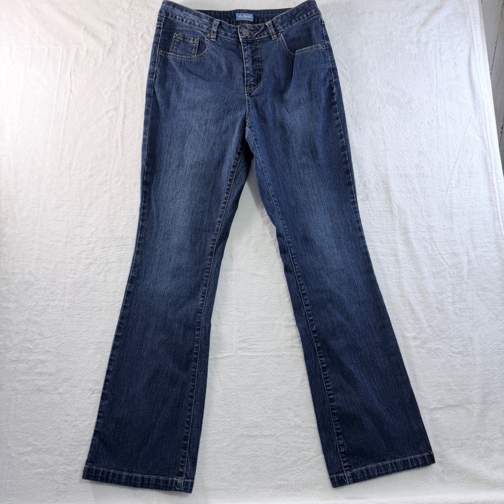 Westport Jeans Blue Denim Dark Wash Embroidered Back Pocket Size 8 Average
